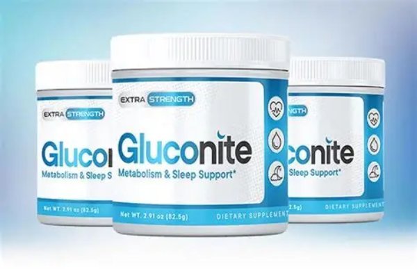 Gluconite supplement bottle for sleep and blood sugar support
